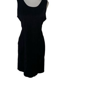 Claude Pierlot Paris Ripolin Sheath Dress Sleeveless Back Buttons Sz L Large